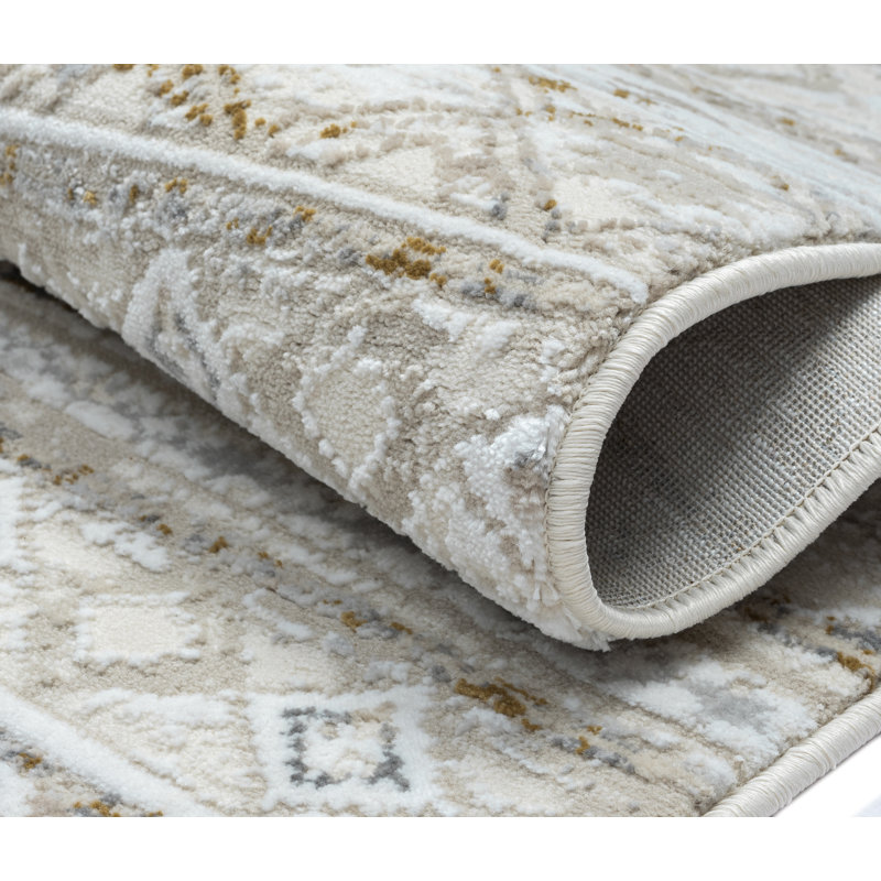 Tiana cream Rug, Rectangular 80 x 150cm