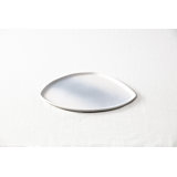 Cloud Terre Iceland Stoneware, 13 x 9" Triangle Platter, Volcanic Gray