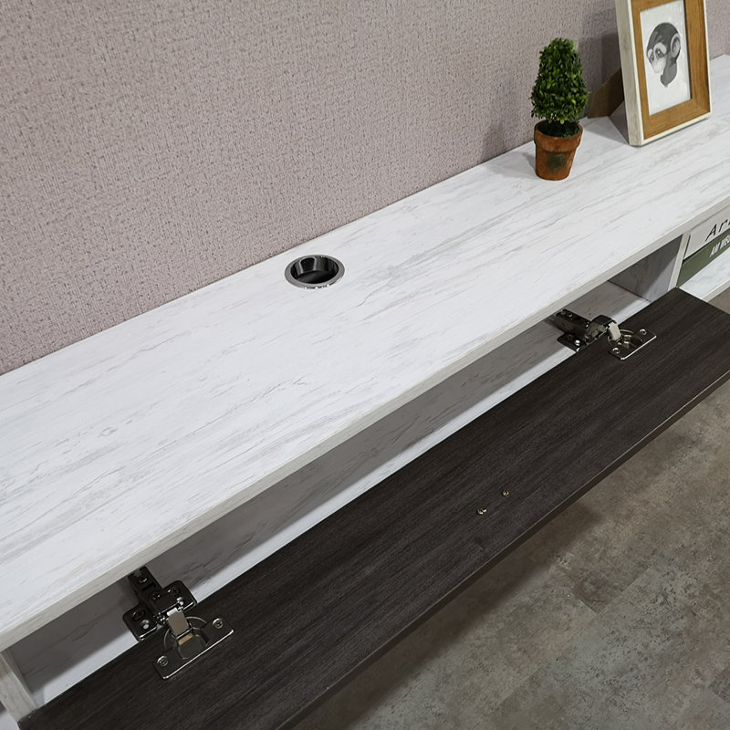 Floating TV Stand for TVs, Grayish-White, 70.86'' W X 7.12'' D X 9.29'' H