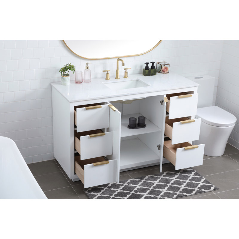 Ensemble de meuble-lavabo simple 54 po Broadlands, Blanc
