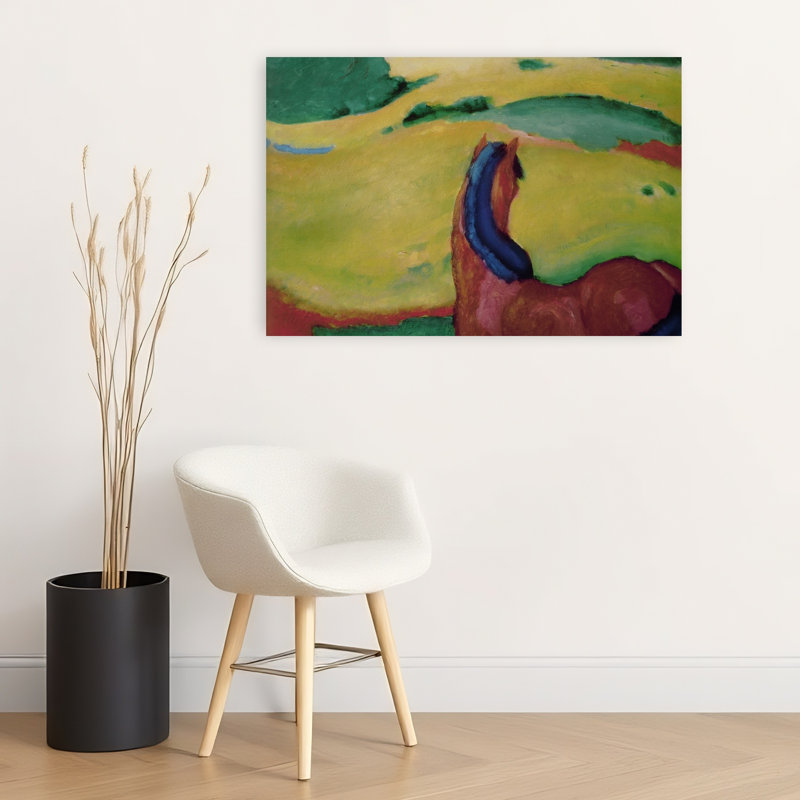 Horse In A Landscape, 1910 Contemporary Horse Architecture Landscape Wall Art Print, 60.96cm H x 91.44cm W