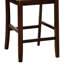 2 chaises de hauteur comptoir, ton de bois brun, coussin rembourré, salle à manger deux en bois massif, avec coussin de siège élégant