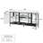59" W Sideboard With Glass Doors