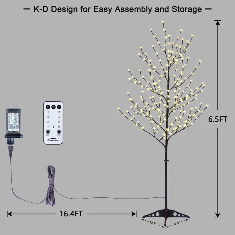 72'' Faux Cherry Blossom Tree in Freestanding