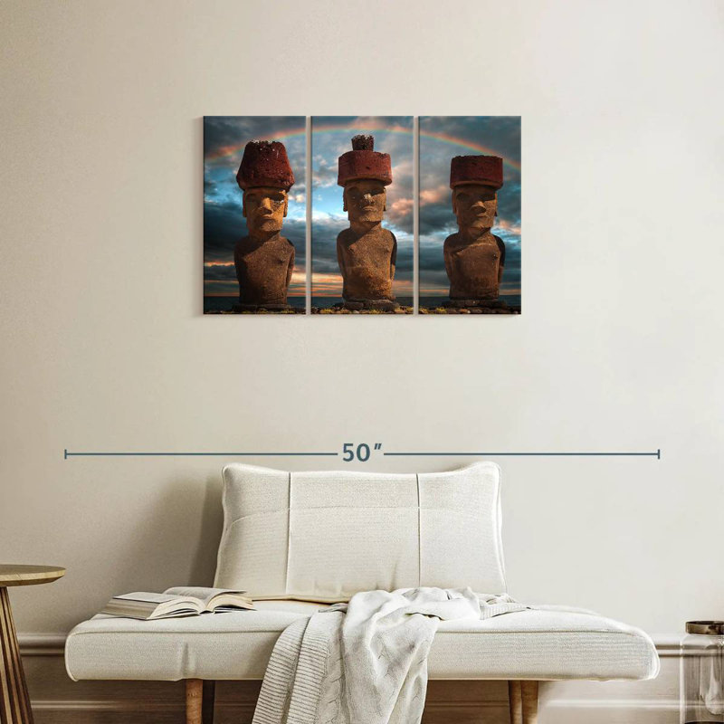 Lilie Moai Statues, 20" H x 33" W