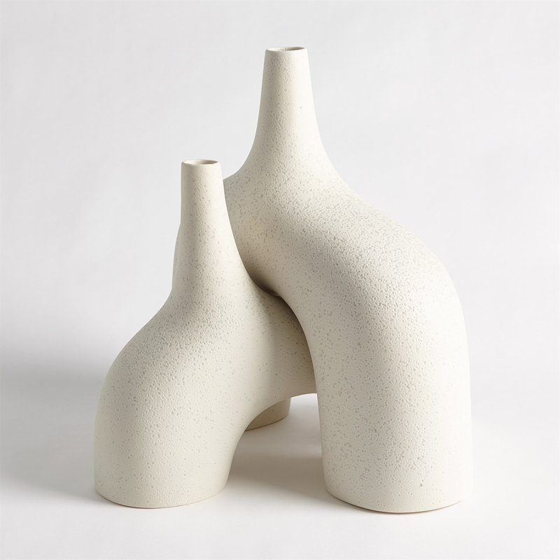 Stretch Vase-Cream Stone-Lg