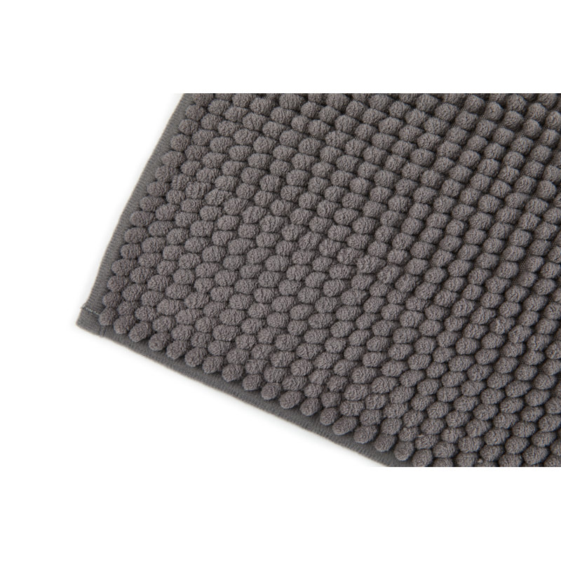 Heloise Non-Slip Bath Rug, 40cm W x 60cm L, Graphite