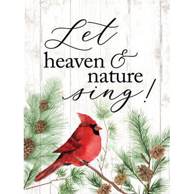 «Let Heaven and Nature Sing Cardinal II», art textuel sur toile
