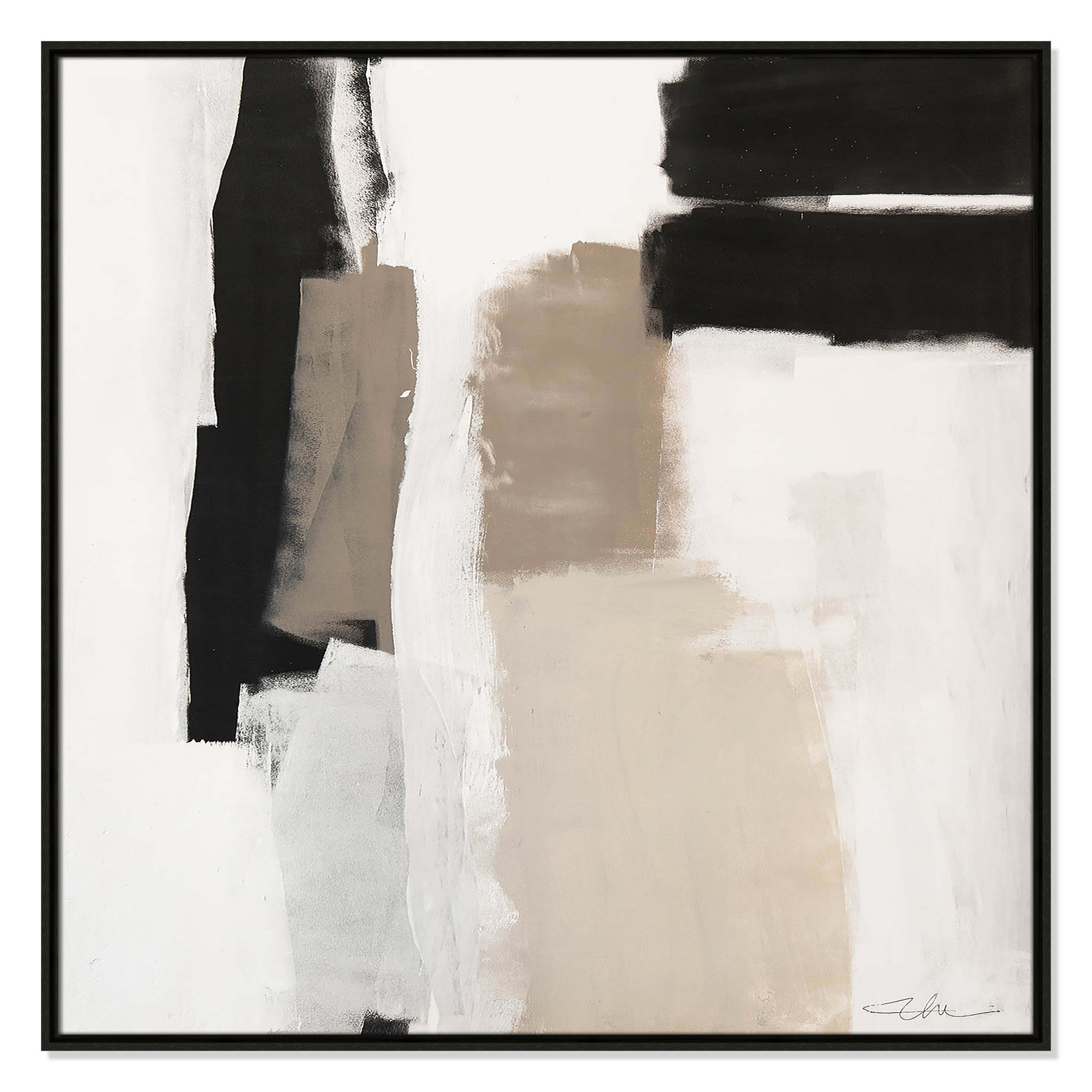 Earth Scapes II-A Print by Casa Fine Arts, 37.5" H x 37.5" W x 2" D, Espresso Floater Framed