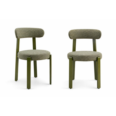 Ensemble de 2 chaises d'appoint incurvées à dossier courbé