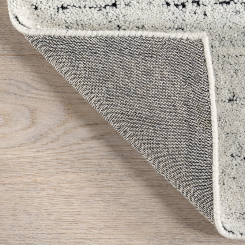 Handmade Ivory Wool Rectangular 8' x 10' Area Rug
