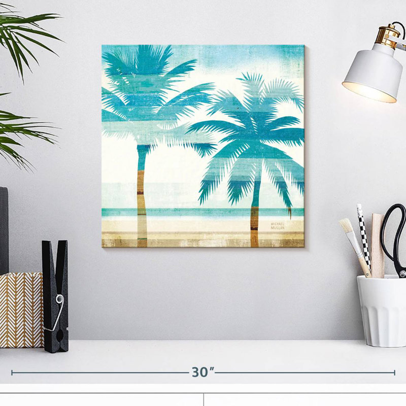 Harnek Beachscape Palms III, 16" H x 16" W