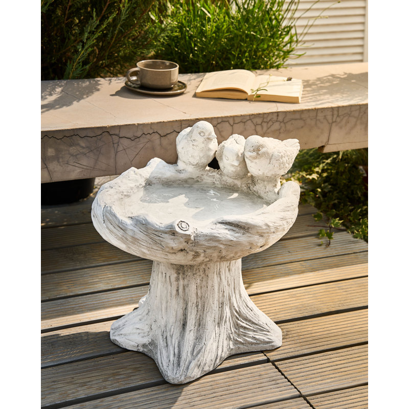 Clay Birdbath