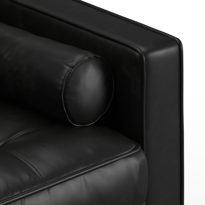 Fauteuil Geo, Cuir vegan noir minuit