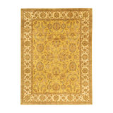Wool Oriental Area Rug in Cream
