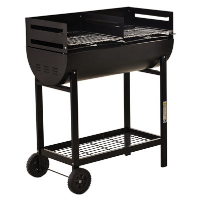 Dakota Fields Bakkala 90cm W Barrel Charcoal Grill
