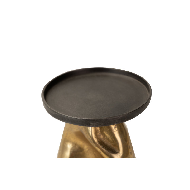 Aluminum Tabletop Candlestick, 16cm H x 16cm W x 16cm D