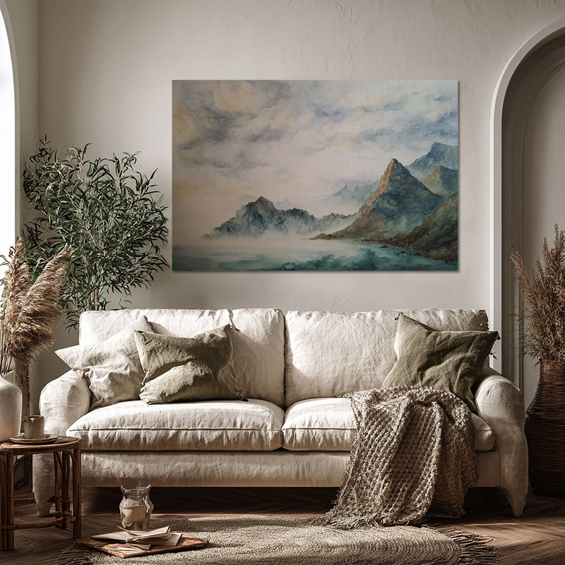 Art mural en toile grand format Snow Ridge - Décoration de salon, de chambre à coucher ou de bureau, L 36 po x H 24 po