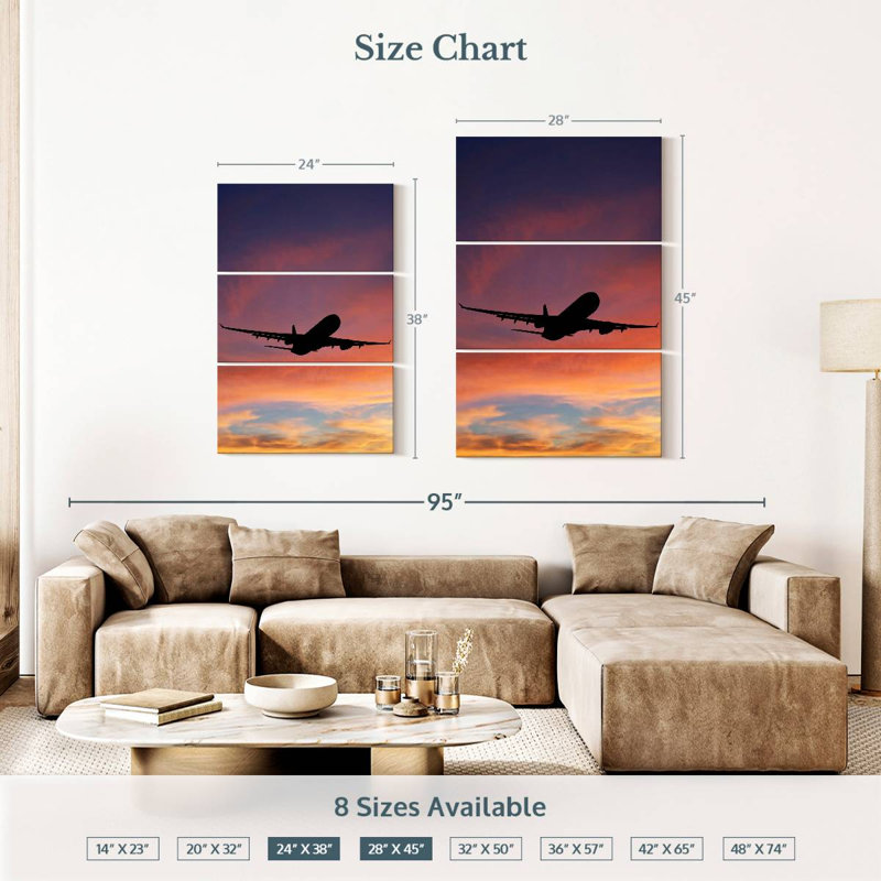 Silhouette d'avion Mehar, H 45 po x l 28 po
