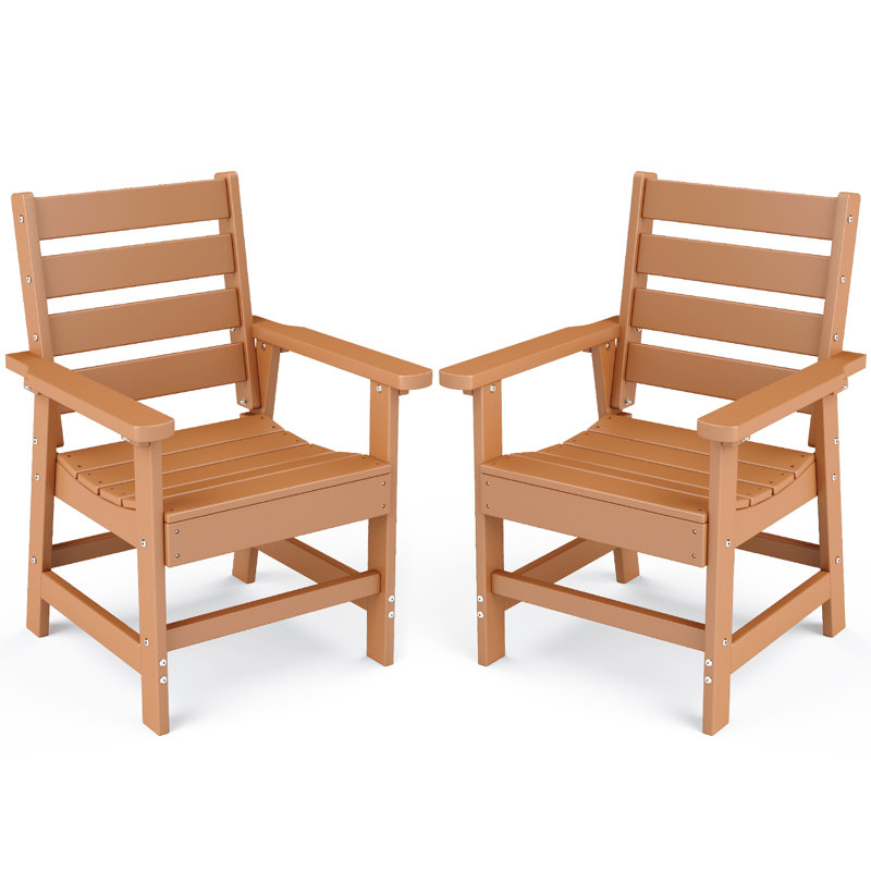 Ensemble de chaises d'extérieur 20,3 W Hdpe, Brun