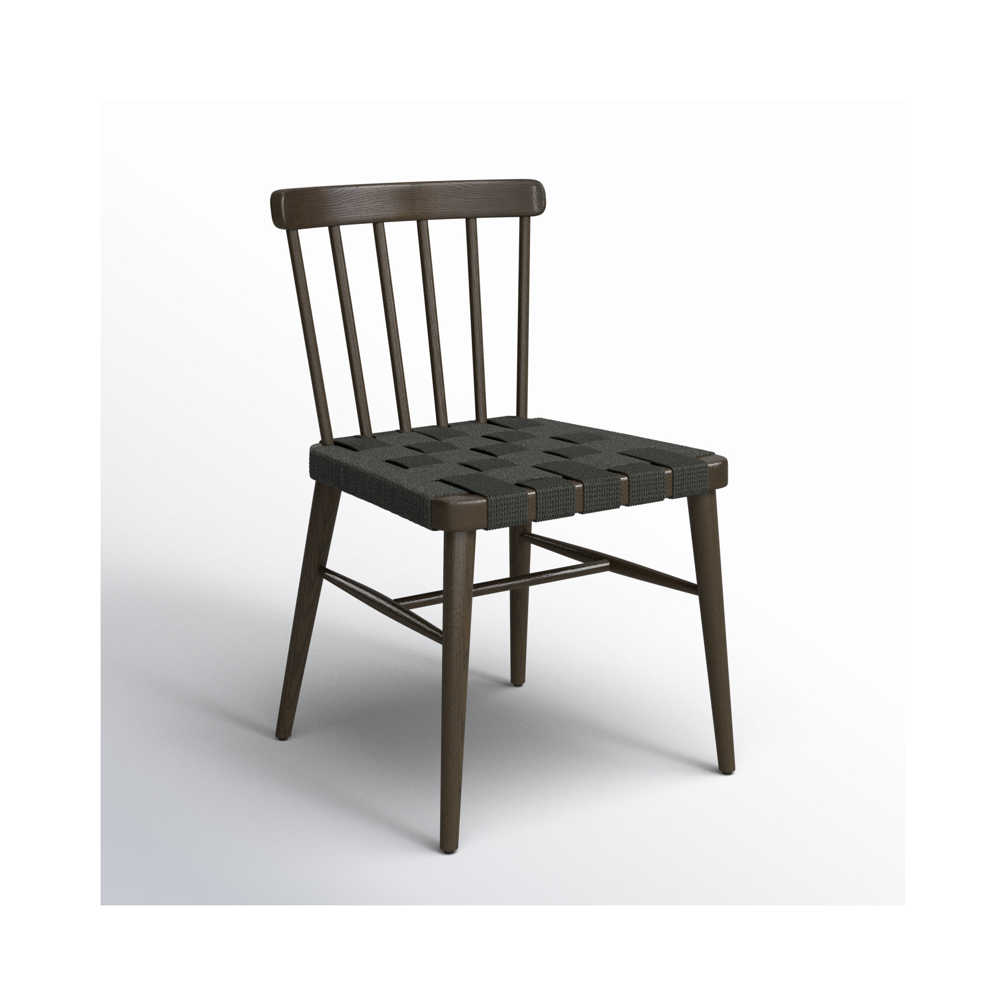 Catalonia Dining Chair-Smoked Oak, Black