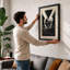 Hands Holding Light Minimalist - Framed Print-260762898-260762897