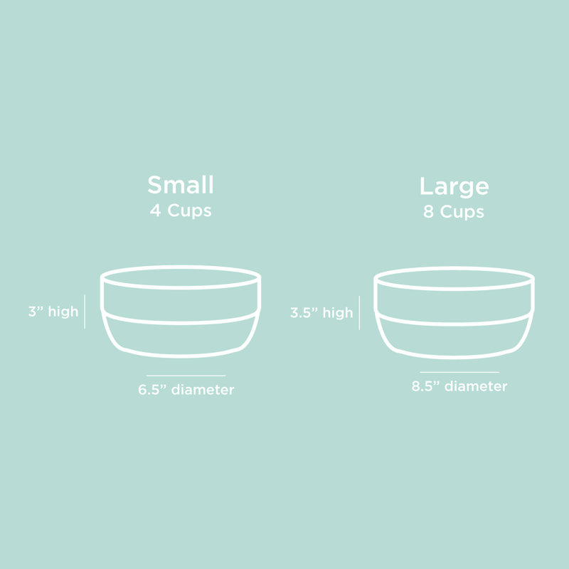 Cling Silicone Bottom Bowl, Light Gray, Large (3.5")