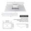 Plateau de meuble-lavabo en quartz blanc 43 po avec lavabo encastré, trous de robinet pré-percés et dosseret Carrara-125951399