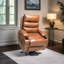 Fauteuil inclinable électrique à finition brune avec siège de 21 pouces de largeur et massage en huit points pour le salon