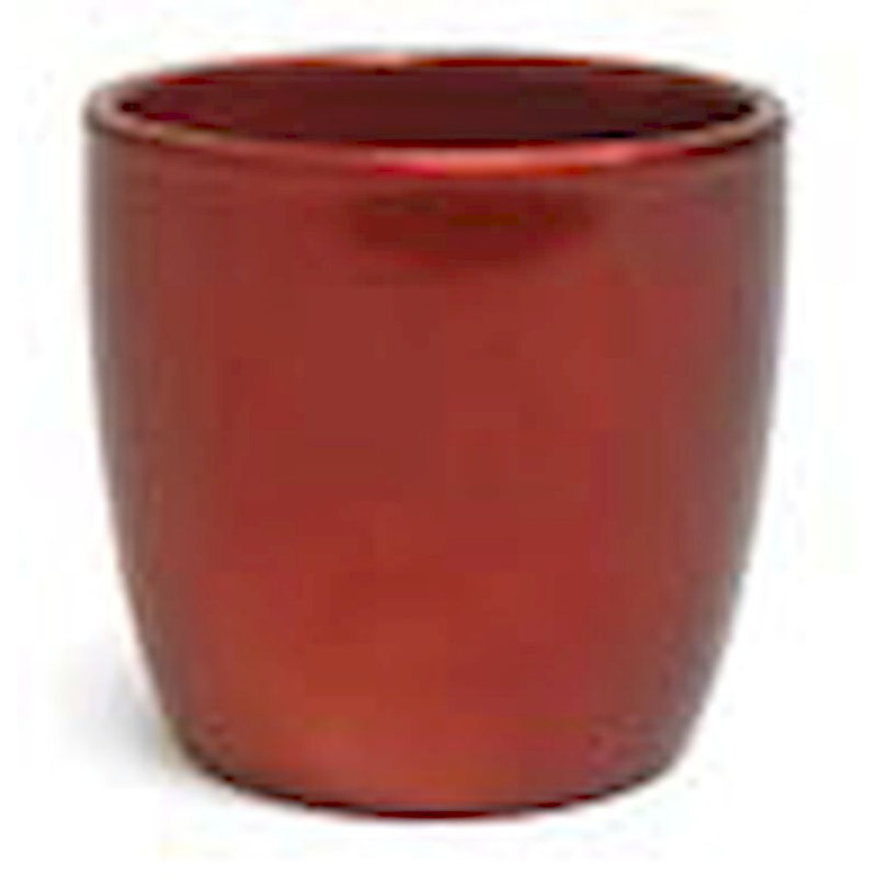 Laroque Ceramic Pot Planter, Silver, 5.5" H x 6.8" W x 6.8" D
