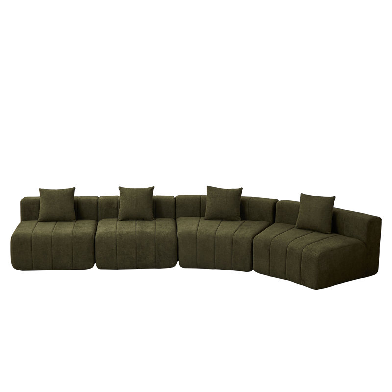 Canapé modulaire courbé Chenille