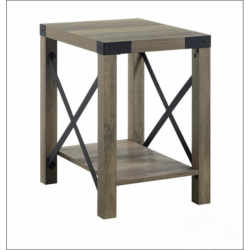 Abiram Rustic Oak Finish End Table Modern End Table Solutions,Compact End Table Collection