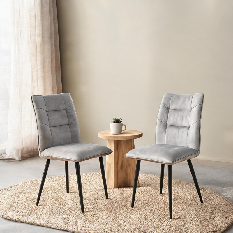 Ensemble de chaises de salle à manger en velours 2 pièces Modern
