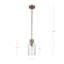 Luminaire suspendu cloche en verre 1 lumière Ribble Valley