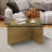 Square Coffee Table With Tempered Glass Top-460604265