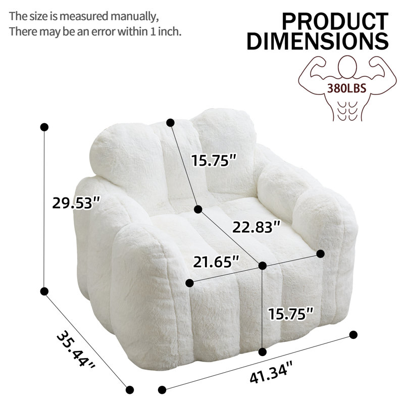 Fauteuil à billes Cozy White, Blanc