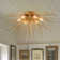 Eadey Flush Mount Sputnik Ceiling Lamp in Gold