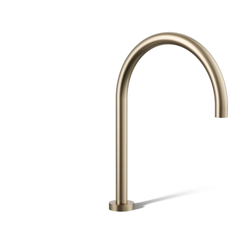 Laminar Deck-Mount 13" Reach, 11" Height Bath Filler, Vibrant Brushed Bronze