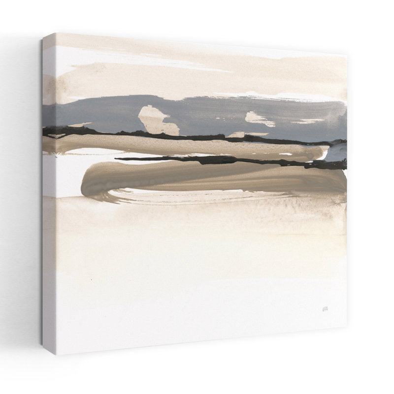«Sand to Sky I», art contemporain abstrait sur la plage, H 18 po x l 18 po
