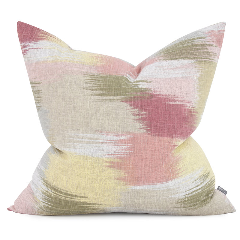 Abstract Cotton Throw Pillow, 24" H x 24" W