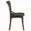 Ensemble de 2 chaises d'appoint en chêne foncé à finition en chêne foncé