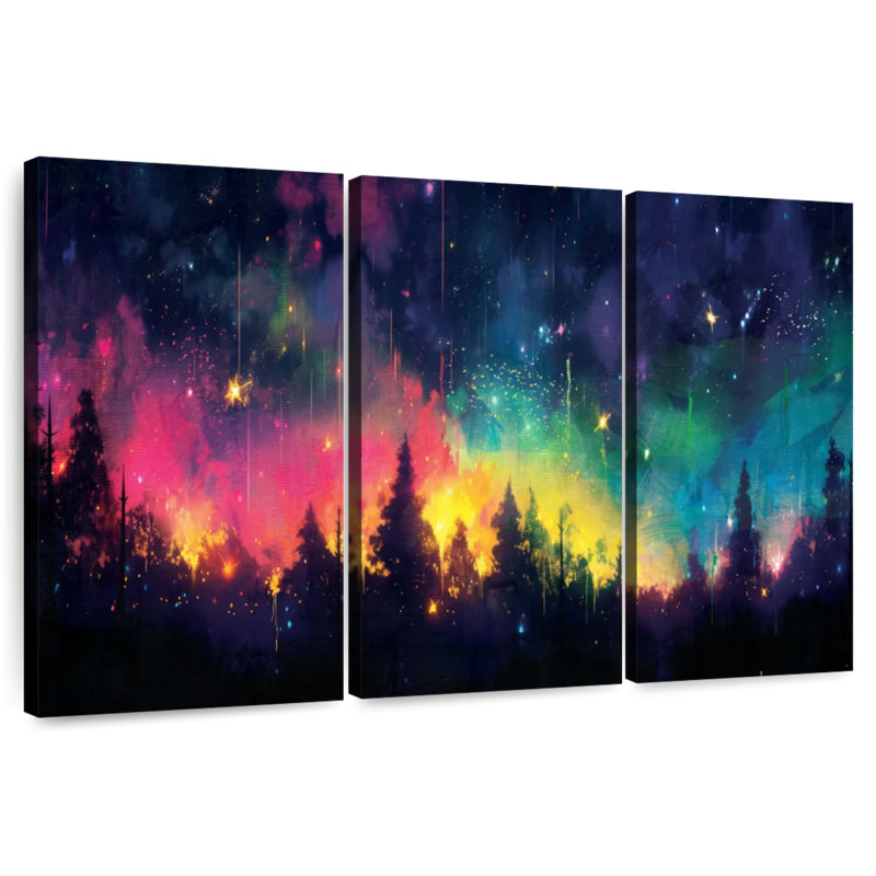 Kelan Rainbow Night Sky, 42" H x 65" W