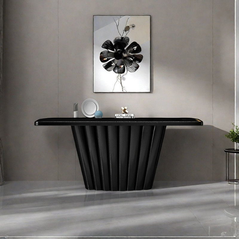 Console moderne minimaliste, H 35,43 po x l 62,99 po x P 15,75 po, Noir