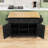 Modern Rolling Wooden Kitchen Cart with Storage Cabinets, Drawers and Drop-Leaf-106721612