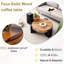 Modern Simple Double-Layer Round Coffee Table - Transparent Brown Glass Top With Black MDF L-Shaped Legs.The Detachable Design Can Make The Use Of Space More Flexible.W1151P209571 (Only Including Table)
