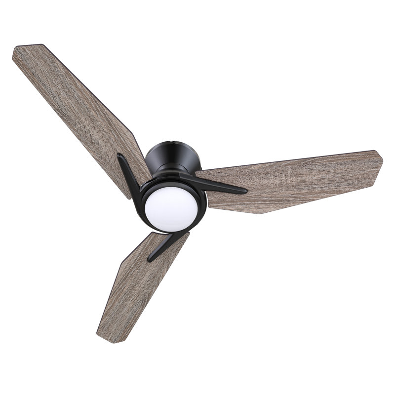 Smart Ceiling Fan With Remote, Light Kit Included, Works With Google Assistant And Amazon Alexa,Siri Shortcut., Black, 48"