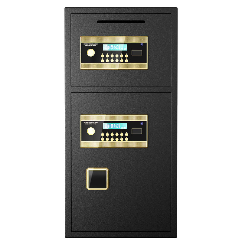 Coffre-fort de sécurité numérique, fente pour pièces de monnaie, grande porte double, 6,0 pieds cubes, et imperméable, code caché, double alarme, tout acier, fixation murale au sol, fonction à double porte Gap Prie, épaissie