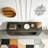 Farmhouse Rustic Wood Entryway Sofa Table with Storage-1677745990