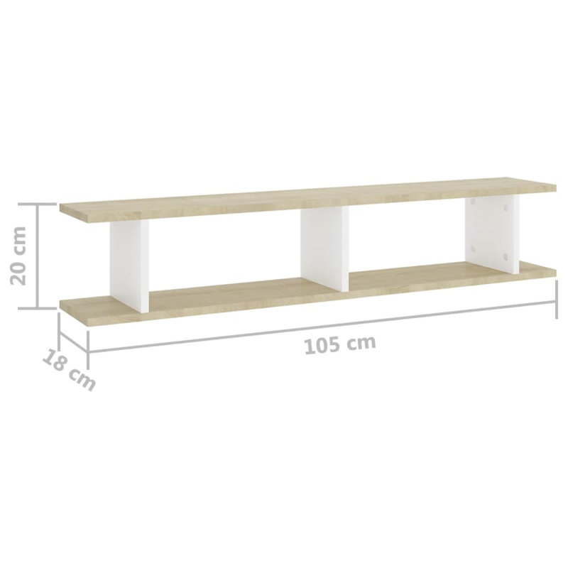 Averyonna 2 Piece, Black Oak, 20cm H x 105cm W x 18cm D