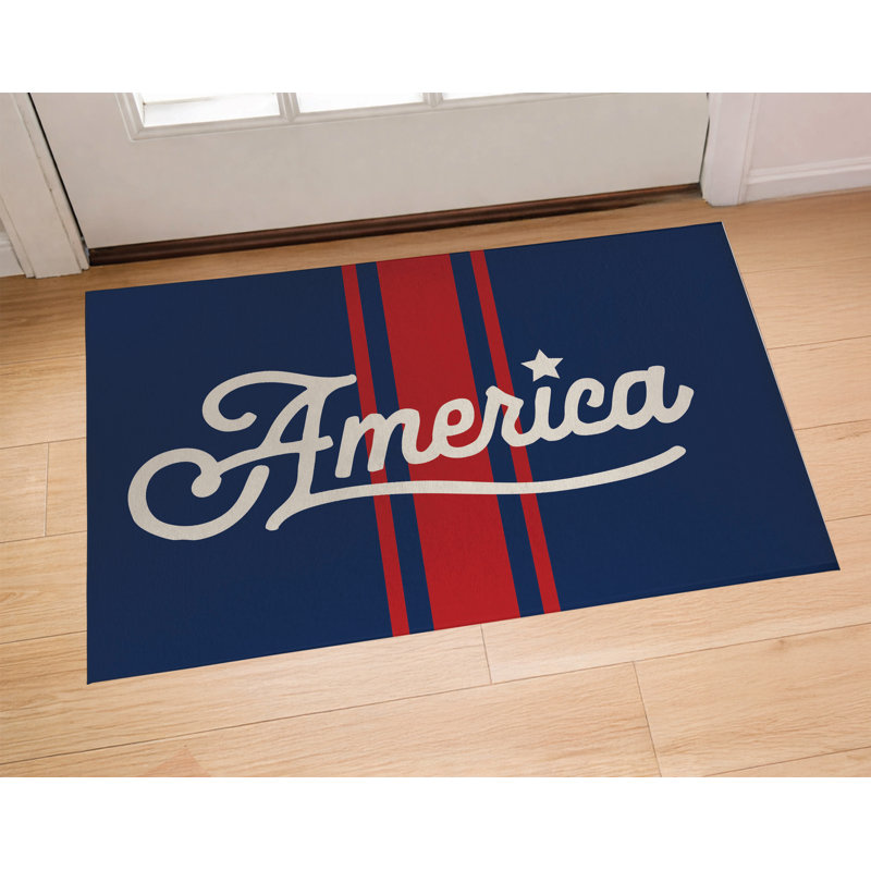 Paillasson America, Bleu/rouge, L 24 po x L 36 po